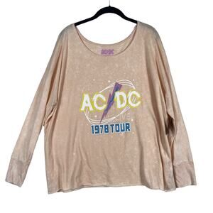 New AC/DC by Lucky Brand Long Sleeves BandTee Size XL